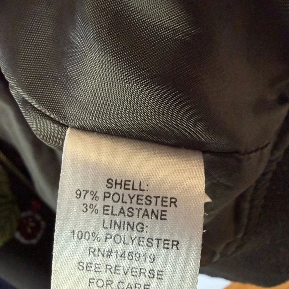 Women’s One Hart Floral Black Bomber Jacket - Size L - Picture 5 of 9